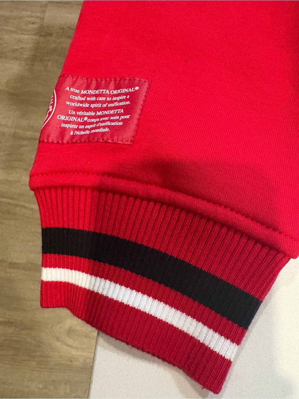 Mondetta Red Embroidered Patch Sweatshirt - Picture 4 of 7